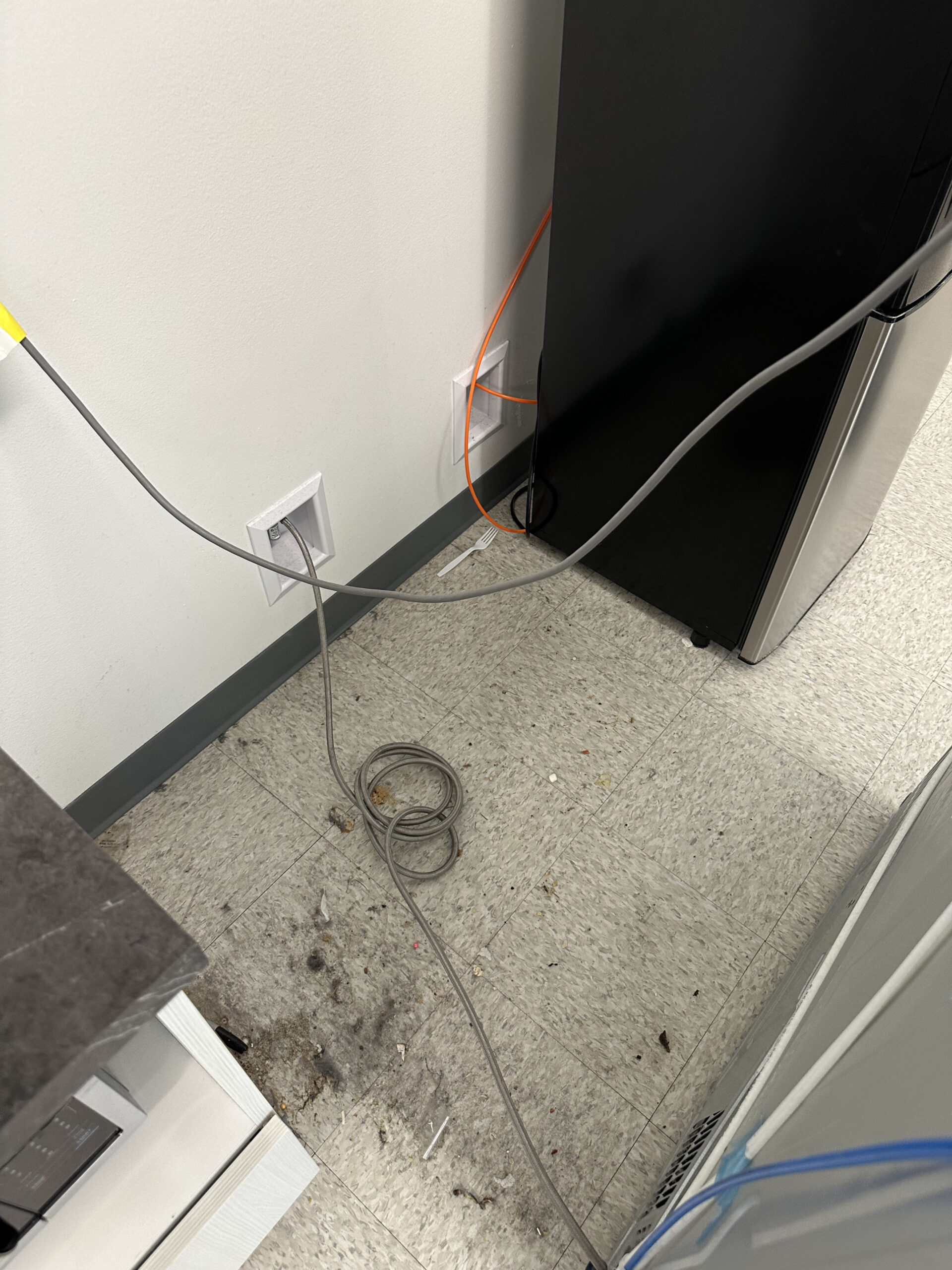 floor disinfecting during commercial cleaning visit by Clear Zone.